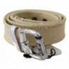 Cintura fibbia logo rustico cotone beige - 85 CM / 34 INCHES