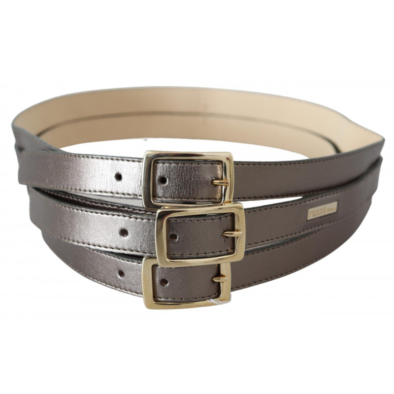 Cintura con fibbia in metallo cromato oro bronzo - 90 CM / 36 INCHES