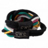 Cintura fibbia rustica pelle corda multicolore - 90 CM / 36 INCHES