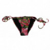 Costume da bagno bikini con fondo nero con stampa rosa rosa - IT4 - L