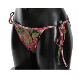 Costume da bagno bikini con fondo nero con stampa rosa rosa - IT4 - L