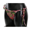 Costume da bagno bikini con fondo nero con stampa rosa rosa - IT4 - L