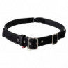Cintura fibbia metallo cromato argento pelle nera - 80 CM / 32 INCHES