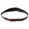 Cintura con fibbia in metallo dorato in pelle marrone - 130CM / 50INCH