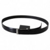 Cintura fibbia metallo cromato argento pelle nera - 95 CM / 38 INCHES
