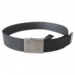 Cintura vita fibbia spazzolata metallo nero argento - 100 CM / 40 I