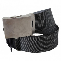 Cintura vita fibbia spazzolata metallo nero argento - 100 CM / 40 I