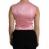 Top in camicetta con gilet in broccato oro rosa - IT38-XS