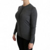 Top in lana maglione cardigan grigio a maniche lunghe - IT38-XS