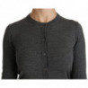 Top in lana maglione cardigan grigio a maniche lunghe - IT38-XS