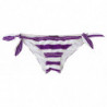 Fondo bikini da spiaggia a strisce bianche viola - IT2 - S