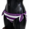 Fondo bikini da spiaggia a strisce bianche viola - IT2 - S