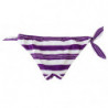 Fondo bikini da spiaggia a strisce bianche viola - IT2 - S