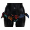 Fondo bikini da spiaggia con stampa corallo nero - IT2 - S