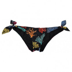 Fondo bikini da spiaggia con stampa corallo nero - IT2 - S