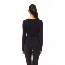 Top e T-shirt in viscosa nera - XS