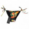 Fondo bikini da bagno con stampa floreale nera - IT2 - S