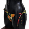 Fondo bikini da bagno con stampa floreale nera - IT2 - S