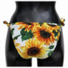 Fondo bikini da spiaggia costumi da bagno bianco girasole - IT5 - XL