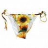 Fondo bikini da spiaggia costumi da bagno bianco girasole - IT5 - XL
