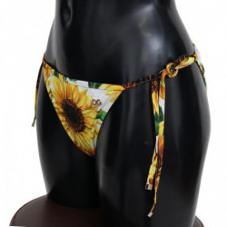 Fondo bikini da spiaggia costumi da bagno bianco girasole - IT5 - XL