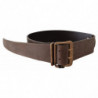 Cintura vita ampia fibbia bronzo pelle marrone - 60 CM / 24 INCHES