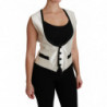 Top in seta con gilet bianco e gilet sottile - IT40-S