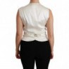 Top in seta con gilet bianco e gilet sottile - IT40-S