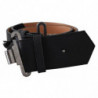 Cintura vita fibbia militare vintage pelle nera - 70 CM / 28 INCHES