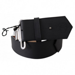 Cintura vita fibbia militare vintage pelle nera - 70 CM / 28 INCHES