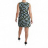 Abito a trapezio con abito in broccato floreale blu - IT38 - S