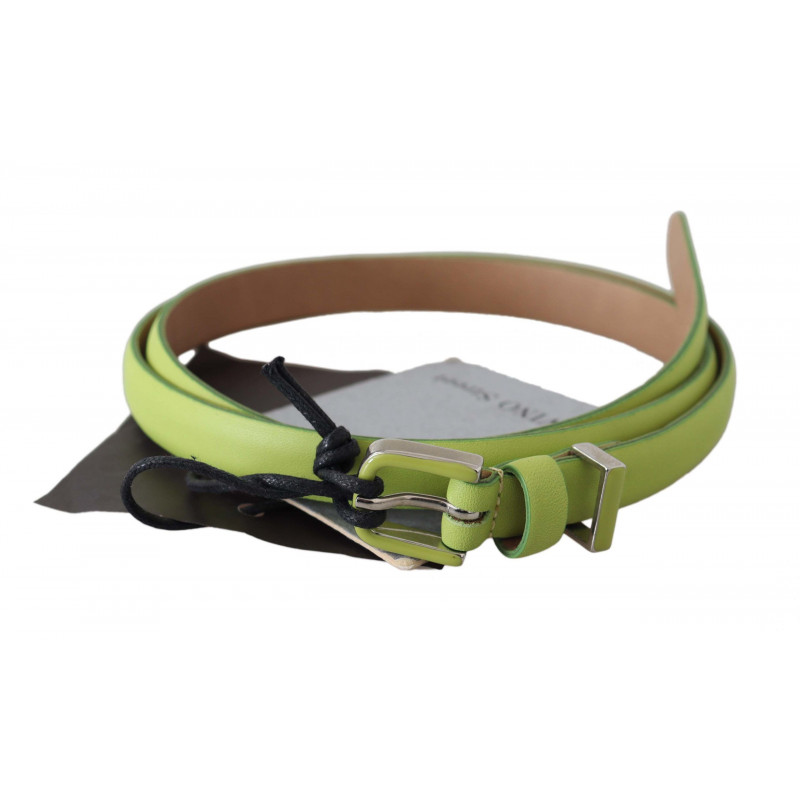 Cintura fibbia verde argento chartreuse pelle verde - 85 CM / 34 IN
