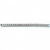 Bracciale uomo in acciaio anallergico cromato-satinato - Trama 1