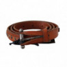 Cintura fibbia argento rustico vera pelle marrone - 85 CM / 34 INCHES