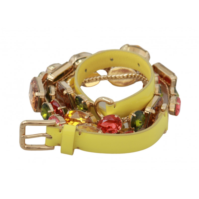 Cintura vita cristalli multicolori color oro giallo - 70 CM / 28 IN