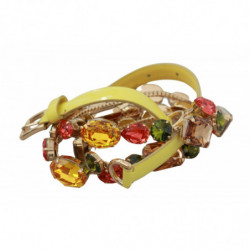 Cintura vita cristalli multicolori color oro giallo - 70 CM / 28 IN