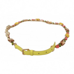 Cintura vita cristalli multicolori color oro giallo - 70 CM / 28 IN
