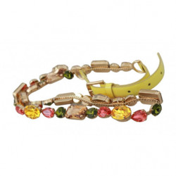 Cintura vita cristalli multicolori color oro giallo - 70 CM / 28 IN