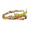 Cintura vita cristalli multicolori color oro giallo - 70 CM / 28 IN