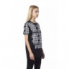 T-shirt in cotone bianco e nero - XL