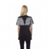 T-shirt in cotone bianco e nero - XL