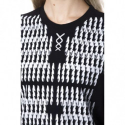T-shirt in cotone bianco e nero - XL