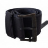 Cintura lusso vita fibbia larga pelle nera - 70 CM / 28 INCHES