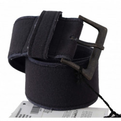 Cintura lusso vita fibbia larga pelle nera - 70 CM / 28 INCHES