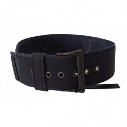 Cintura lusso vita fibbia larga pelle nera - 70 CM / 28 INCHES