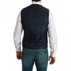 Gilet Blu Gilet Formale in Lana Stretch - IT48 - M