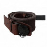 Cintura vita fibbia larga pelle marrone scuro - 70 CM / 28 INCHES