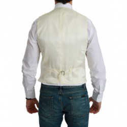 Gilet bianco formale in lana - IT54 - XL