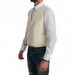 Gilet bianco formale in lana - IT54 - XL