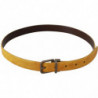 Cintura fibbia grigia pelle pelle esotica gialla - 95 CM / 38 INCHES